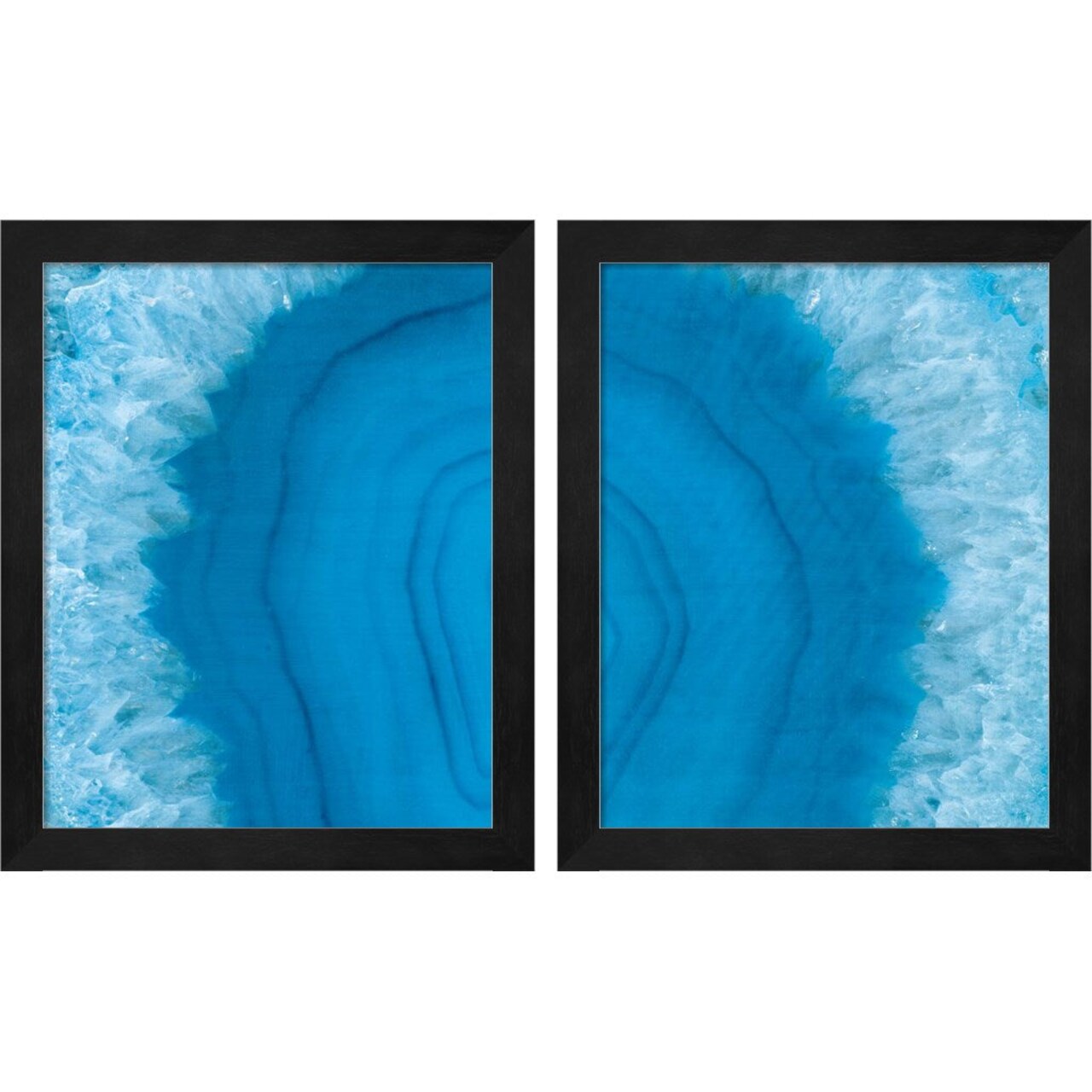 Agate Geode by Wild Apple Portfolio, 2 Piece Black Framed Art Set